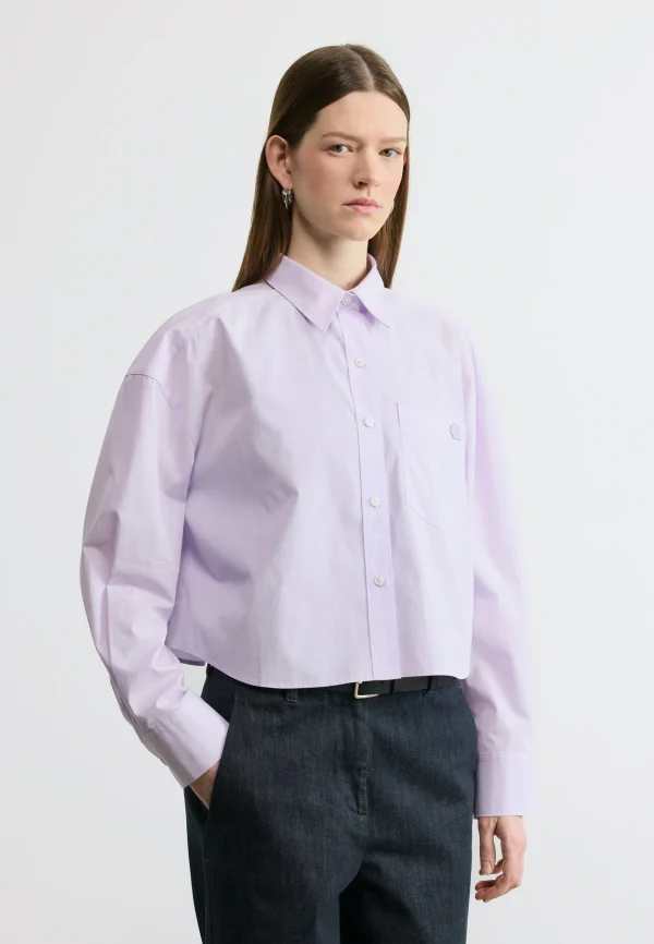 Calvin Klein Jeans CROPPED SHIRT Πουκαμίσα με κουμπιά LV047F104G-Island Lilac/Λιλά