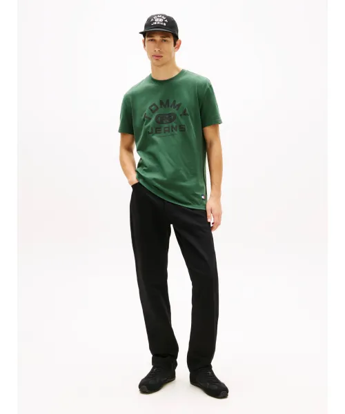 TOMMY JEANS TJM REG TJ GYM SS TEE EXT DM0DM22551-MBL-Green/Πράσινο