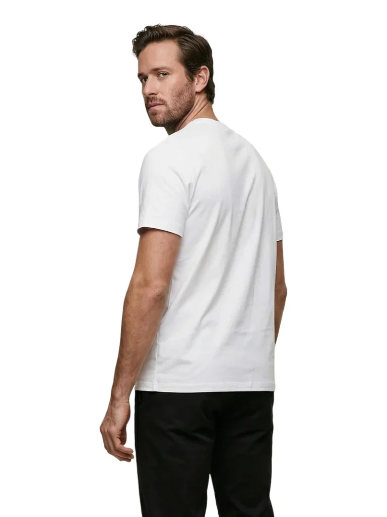 Calvin Klein Ανδρική Μπλούζα Ss 30S Jersey Classic Micro Mo LV04RF278G-White/Λευκό