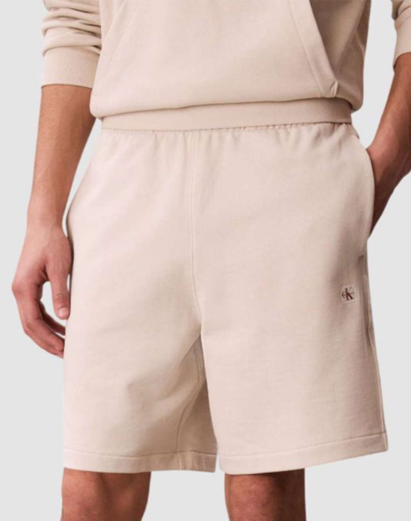CALVIN KLEIN JEANS EU 350TERRY BADGE SHORT LV04RF282G-2JX-Beige/Μπέζ
