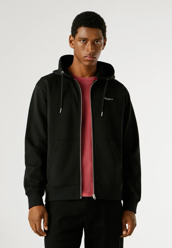 Pepe Jeans Pepe Jeans GRIFFIN ZIP Φούτερ Zακέτα με φερμουάρ-Black/Μαύρο