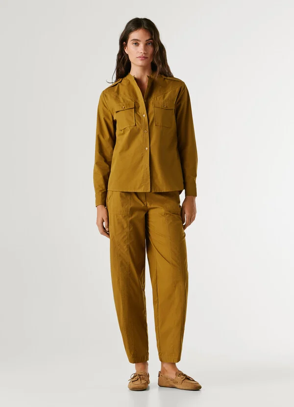 Pepe Jeans Mπλούζα με τσέπες PL3051426-dk amber orange/Καμένο Πορτοκαλί Pepe Jeans Mπλούζα με τσέπες PL3051426-dk amber orange/Καμένο Πορτοκαλί