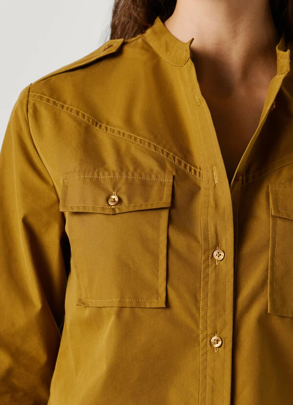 Pepe Jeans Mπλούζα με τσέπες PL3051426-dk amber orange/Καμένο Πορτοκαλί Pepe Jeans Mπλούζα με τσέπες PL3051426-dk amber orange/Καμένο Πορτοκαλί