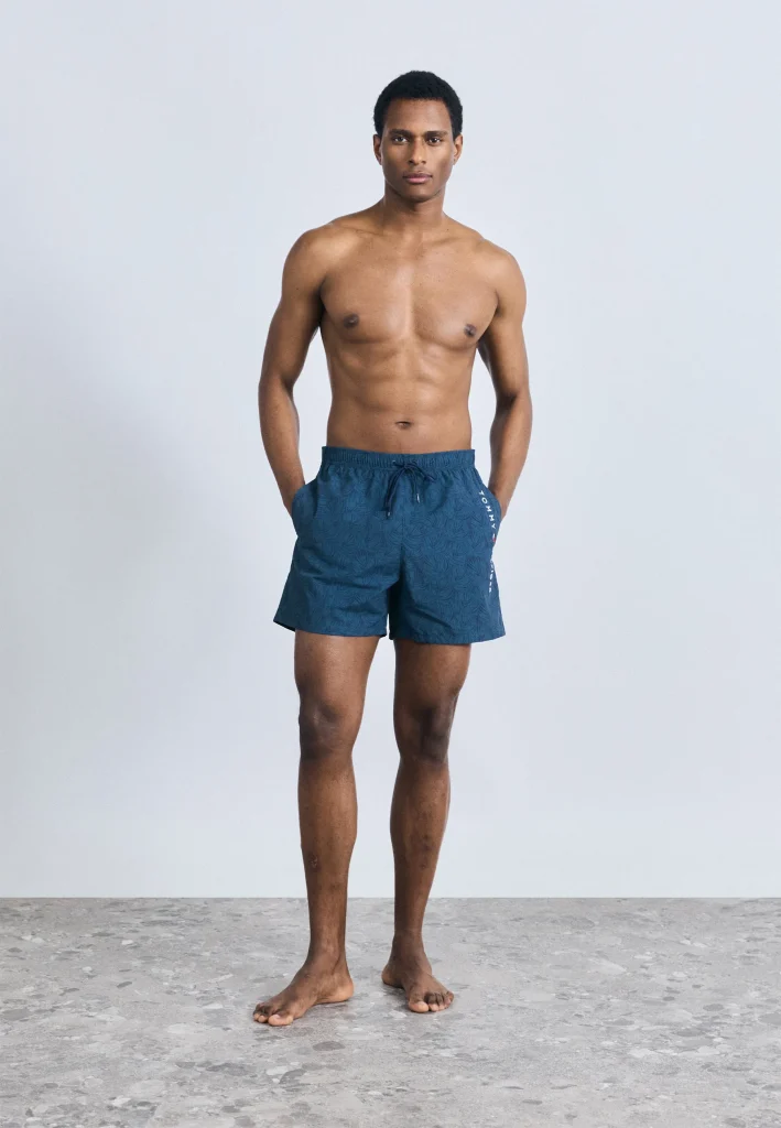 Tommy Hilfiger ORIGINAL PRINT MID LENGTH SWIM SHORTS Μαγιό σορτς UM0UM03811-Aegean Sea/Mπλέ