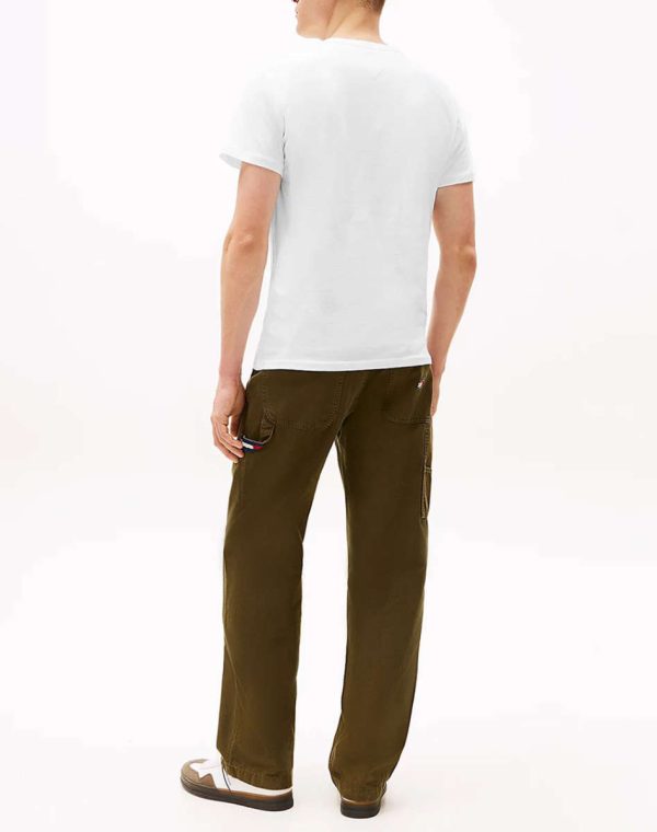 TOMMY JEANS TJM SLIM ESSENTIAL FLAG TEE EXT DM0DM20740-White/Άσπρο