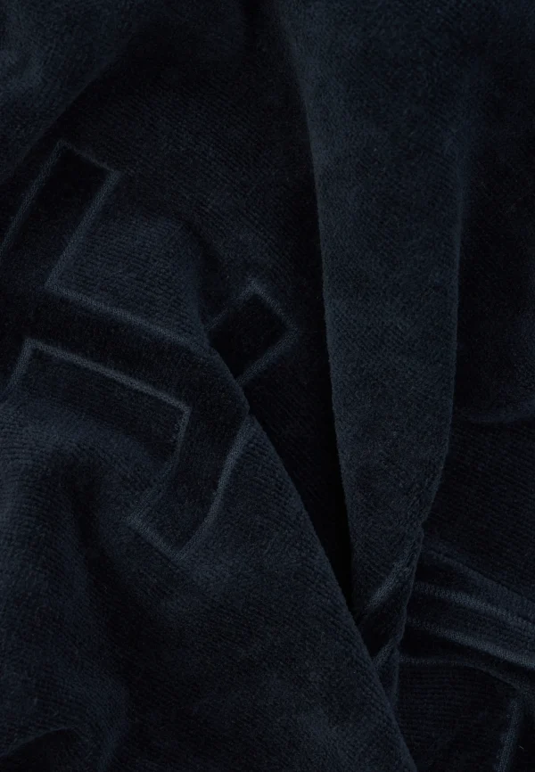 Tommy Hilfiger βαμβακερή πετσέτα θαλάσσης Classic Signature Velour (100x180cm)-UU0UU00113-Blue Navy/Μπλέ Navy