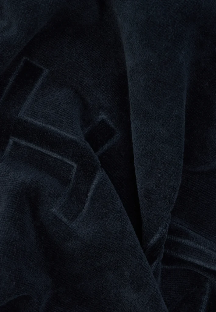 Tommy Hilfiger βαμβακερή πετσέτα θαλάσσης Classic Signature Velour (100x180cm)-UU0UU00113-Blue Navy/Μπλέ Navy