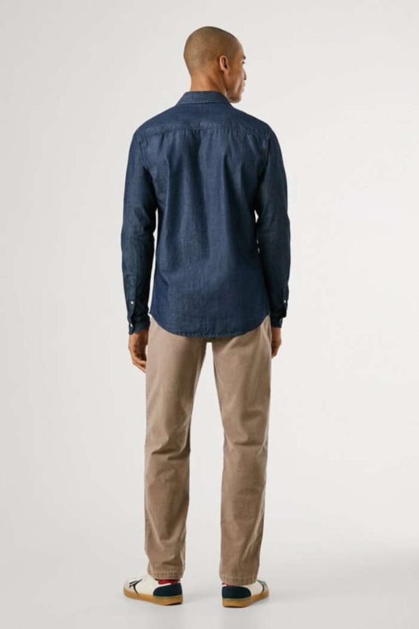 Pepe Jeans Denim Πουκάμισο 'Essentials' PM3090016C2-Denim/Τζίν