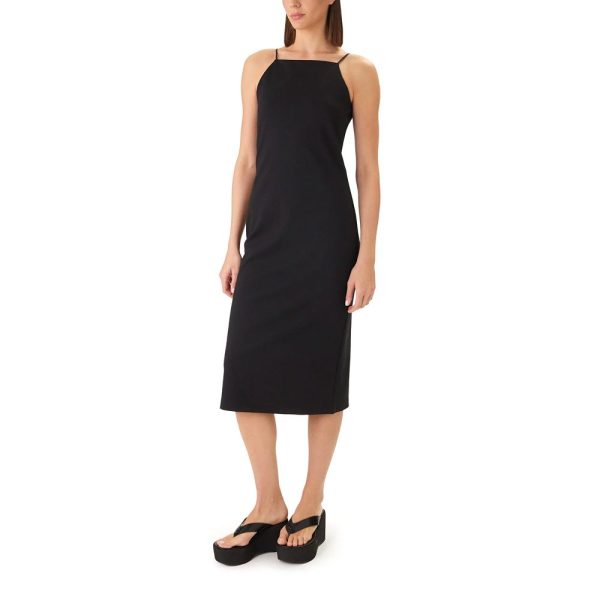 Calvin klein INTERLOCK MONOGRAM CAMI MIDI DRESS WOMEN LV044F208G-Black/Μαύρο