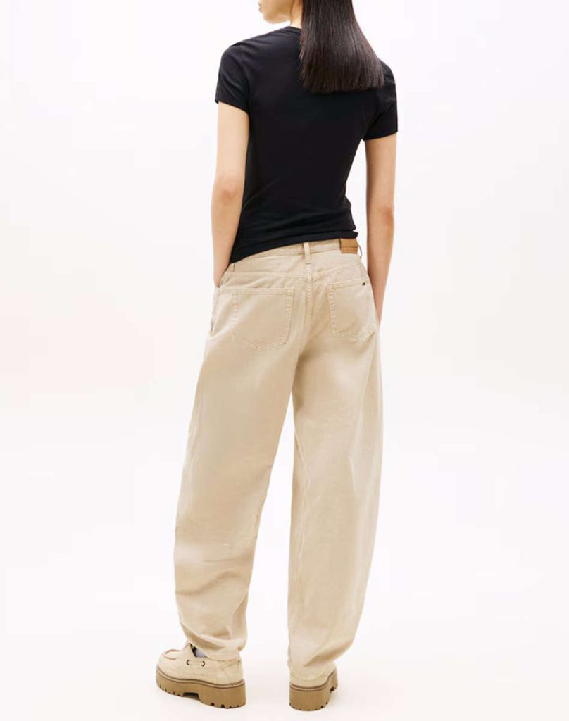 TOMMY JEANS TJW SLIM LINEAR TEE EXT DW0DW18398-0GK-Black/Μαύρο