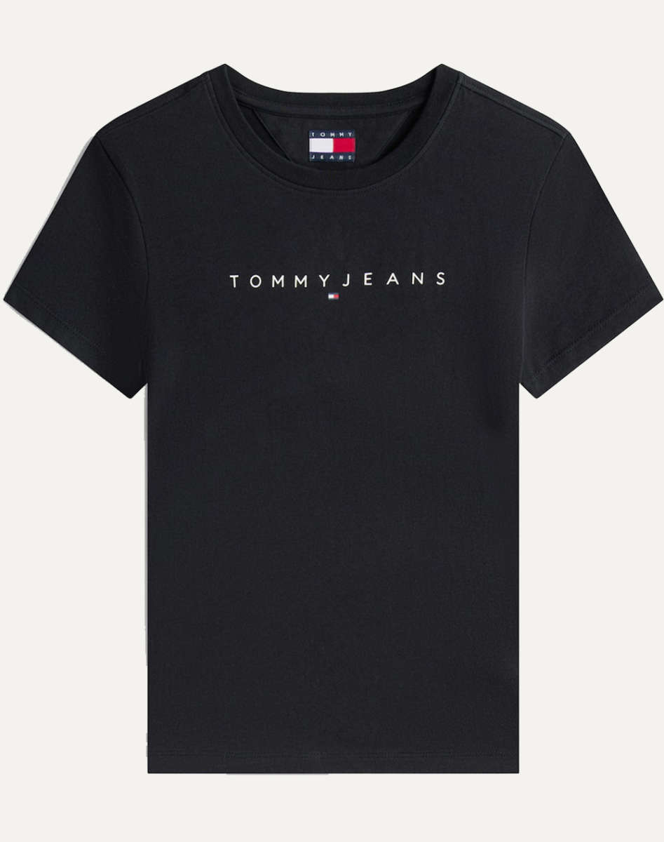 TOMMY JEANS TJW SLIM LINEAR TEE EXT DW0DW18398-0GK-Black/Μαύρο TOMMY JEANS TJW SLIM LINEAR TEE EXT DW0DW18398-0GK-Black/Μαύρο