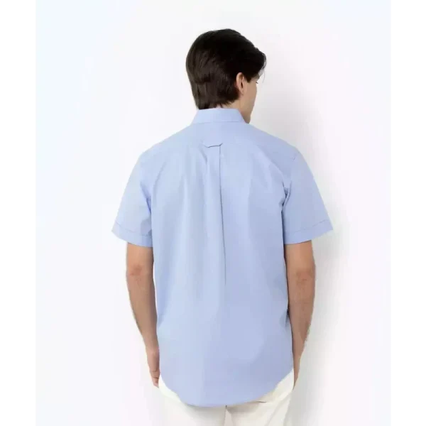 The Bostonians Κοντομάνικο Βαμβακερό Πουκάμισο Μπλε 3bap0000-b176sk-Light Blue/Γαλάζιο