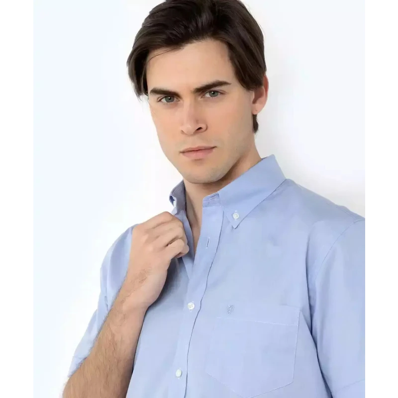 The Bostonians Κοντομάνικο Βαμβακερό Πουκάμισο Μπλε 3bap0000-b176sk-Light Blue/Γαλάζιο The Bostonians Κοντομάνικο Βαμβακερό Πουκάμισο Μπλε 3bap0000-b176sk-Light Blue/Γαλάζιο