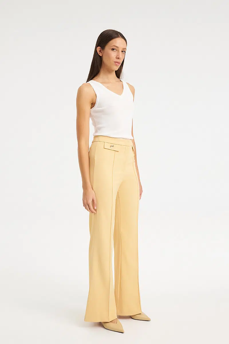 Mind Matter DALISA TROUSERS Tailored Παντελόνι με Νερβίρ MML26-01-03-002-YELLOW/Κίτρινο Mind Matter DALISA TROUSERS Tailored Παντελόνι με Νερβίρ MML26-01-03-002-YELLOW/Κίτρινο