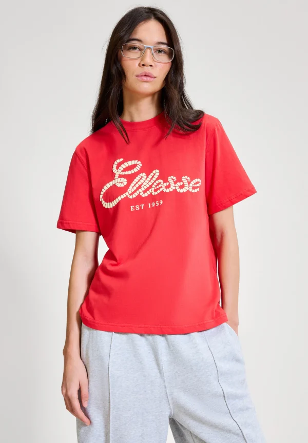 Ellesse FERANO TEE Μπλουζάκι με στάμπα SGD23820-823-Red/Κόκκινο