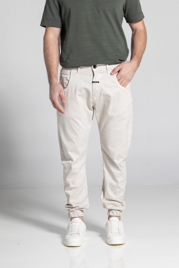 Cosi Jeans Στιλάτο πεντάτσεπο παντελόνι σε μπεζ χρώμα με λάστιχo TIAGO 95 STONE/Μπέζ