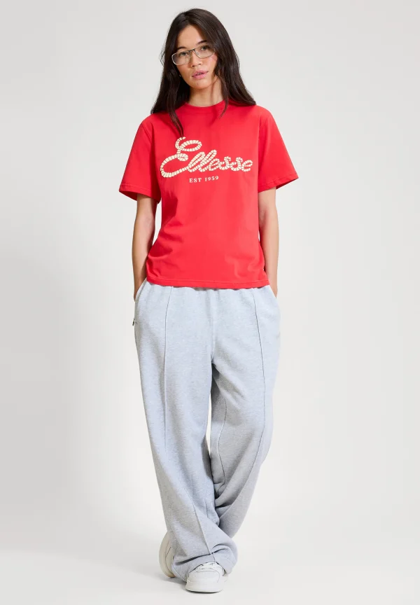 Ellesse FERANO TEE Μπλουζάκι με στάμπα SGD23820-823-Red/Κόκκινο