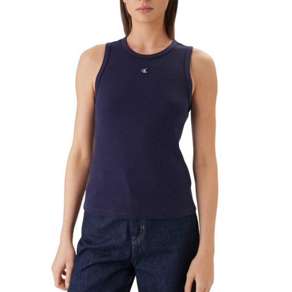 CALVIN KLEIN JEANS SL MONOGRAM PATCH WAFFLE RACER ΤΟΠ ΓΥΝΑΙΚΕΙΟ LV047F232G-DARK BLUE/Σκούρο Μπλέ