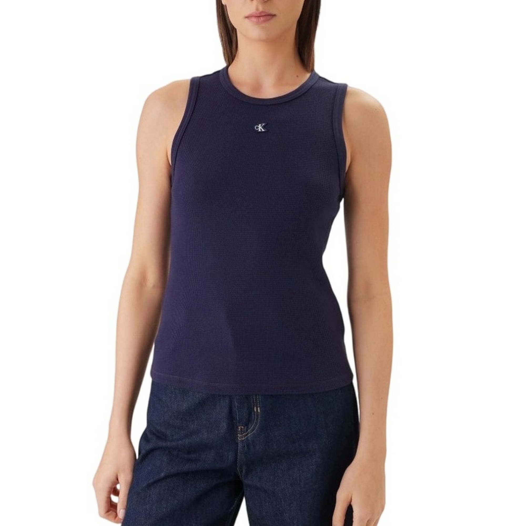 CALVIN KLEIN JEANS SL MONOGRAM PATCH WAFFLE RACER ΤΟΠ ΓΥΝΑΙΚΕΙΟ LV047F232G-DARK BLUE/Σκούρο Μπλέ CALVIN KLEIN JEANS SL MONOGRAM PATCH WAFFLE RACER ΤΟΠ ΓΥΝΑΙΚΕΙΟ LV047F232G-DARK BLUE/Σκούρο Μπλέ