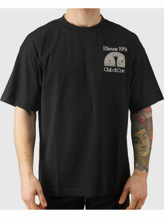 EllesseGraphics Club Di Corsa T-shirt Black SHB23147-129-Beige/Μπέζ
