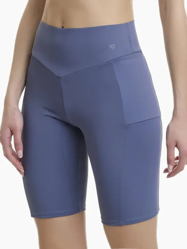 Walk Ποδηλατικό κολάν συμπίεσης laser cut με τσέπες στο πλάι W916_07-Blue Raf/Μπλέ Ράφ