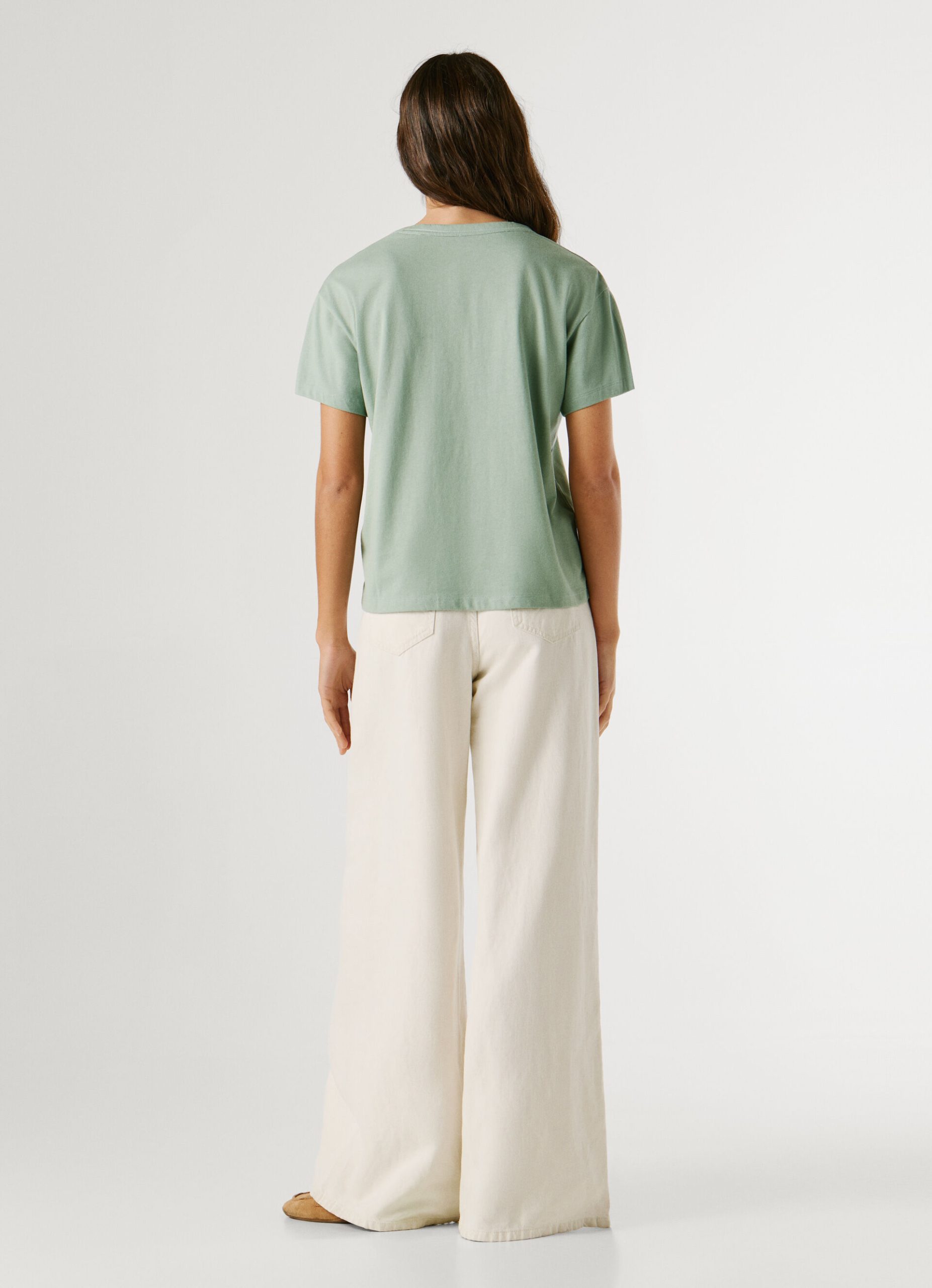 Pepe Jeans Mπλουζάκι με στρας με λογότυπο PL5000167-610-Green/Πράσινο Pepe Jeans Mπλουζάκι με στρας με λογότυπο PL5000167-610-Green/Πράσινο