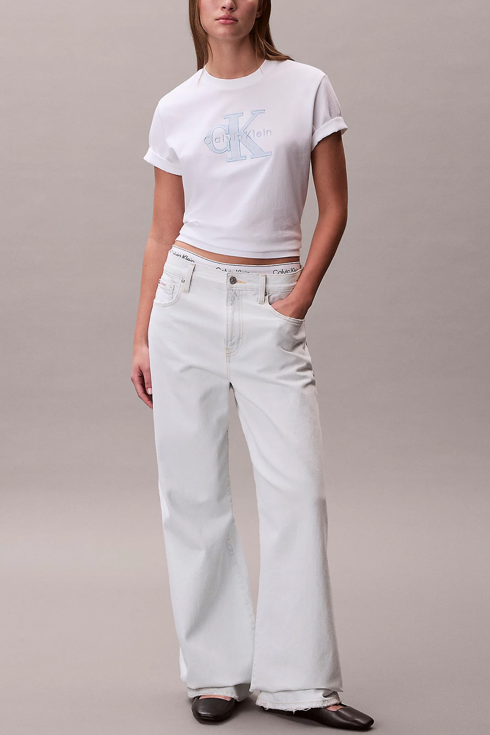 Calvin Klein T-Shirt Hero Ss Classic Monologo New LV047F829G-YAF-Bright White/Άσπρο Calvin Klein T-Shirt Hero Ss Classic Monologo New LV047F829G-YAF-Bright White/Άσπρο