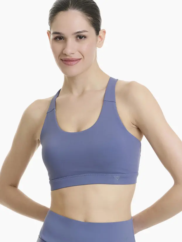 Walk Αθλητικό μπουστάκι με ανοιχτή πλάτη και αφαιρούμενα cups W952-3_07-Blue Raf/Μπλέ Ράφ