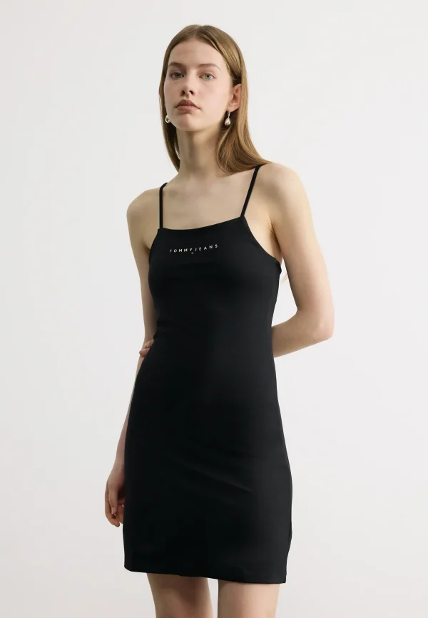 Tommy Jeans LINEAR STRAPPY DRESS Φόρεμα από ζέρσεϊ DW0DW22338-Black/Μαύρο