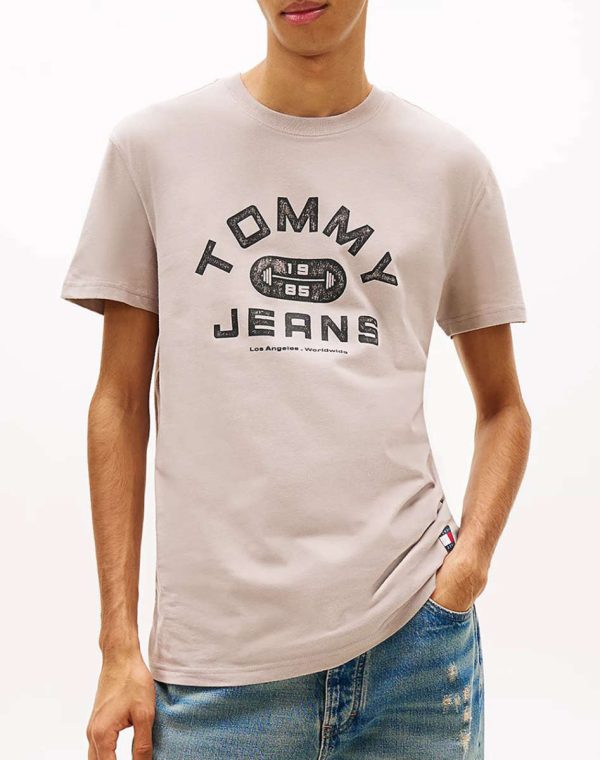 TOMMY JEANS TJM REG TJ GYM SS TEE EXT DM0DM22551-Beige/Μπέζ