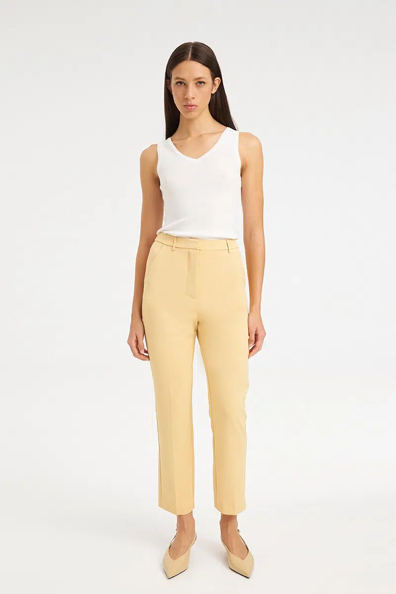 Mind Matter SELVA TROUSERS Ψηλόμεσο Tailored Παντελόνι SELVA TROUSERS MML26-01-03-001-WHITE/Λευκό Mind Matter SELVA TROUSERS Ψηλόμεσο Tailored Παντελόνι SELVA TROUSERS MML26-01-03-001-WHITE/Λευκό