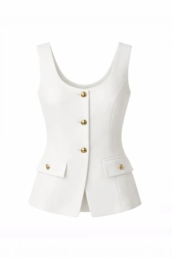 Mind Matter LOLIPOP TOP Κομψό Tailored Top MML26-01-01-001-WHITE/Λευκό