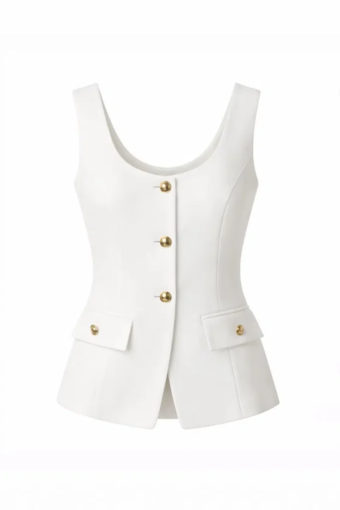 Mind Matter LOLIPOP TOP Κομψό Tailored Top MML26-01-01-001-WHITE/Λευκό