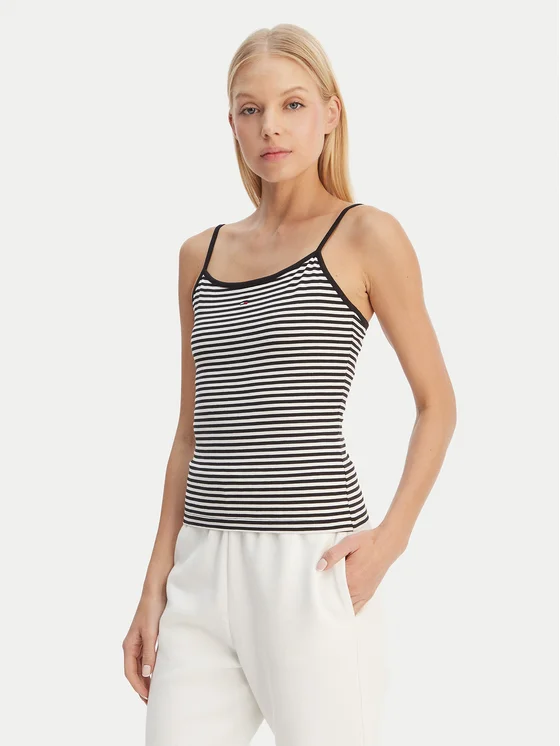 Tommy Jeans Top ESSENTIAL Slim Fit DW0DW20675 -Striped/Ριγέ