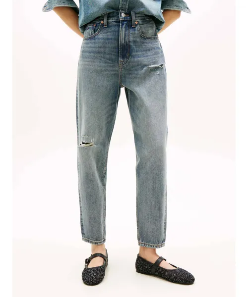 Tommy Jeans Jeans BJ8011 Mom Fit DW0DW22675-Blue/Mπλέ