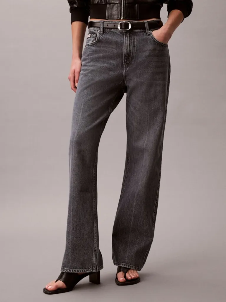 Calvin Klein 90s Τζιν Με Ίσια Γραμμή LV047F723GSCO-Grey/Γκρί